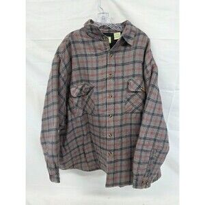 Vintage Ozark Trail Quilted Flannel Paid Button Up Men’s 2XL Hunting Lumberjack